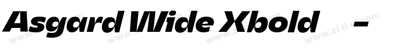 Asgard Wide Xbold字体字体转换